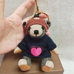 Burberry Thomas Bear Cashmere Keychain Holiday Gift Cartoon Keyring